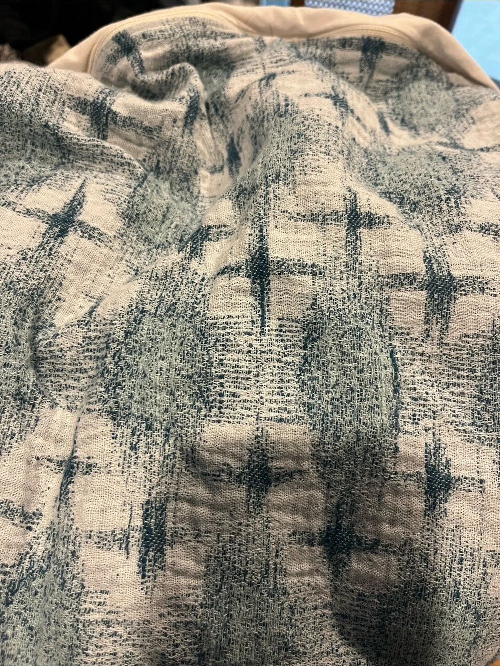 Threshold Blue and White Geometric Duvet Cover